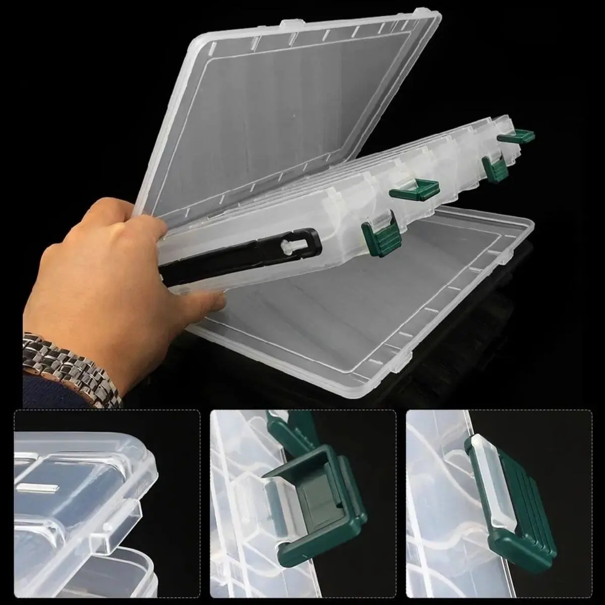 caja porta señuelos hecho para mantener organizados tus accesorios
