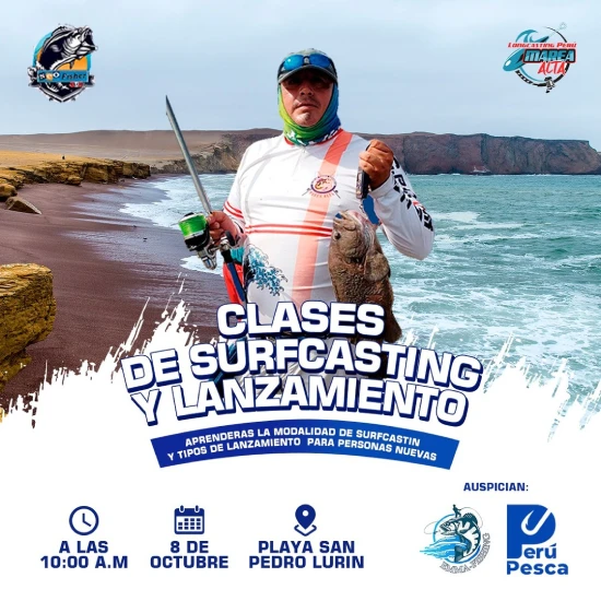 Clases de surfcasting y técnicas de lanzamiento en Perupesca